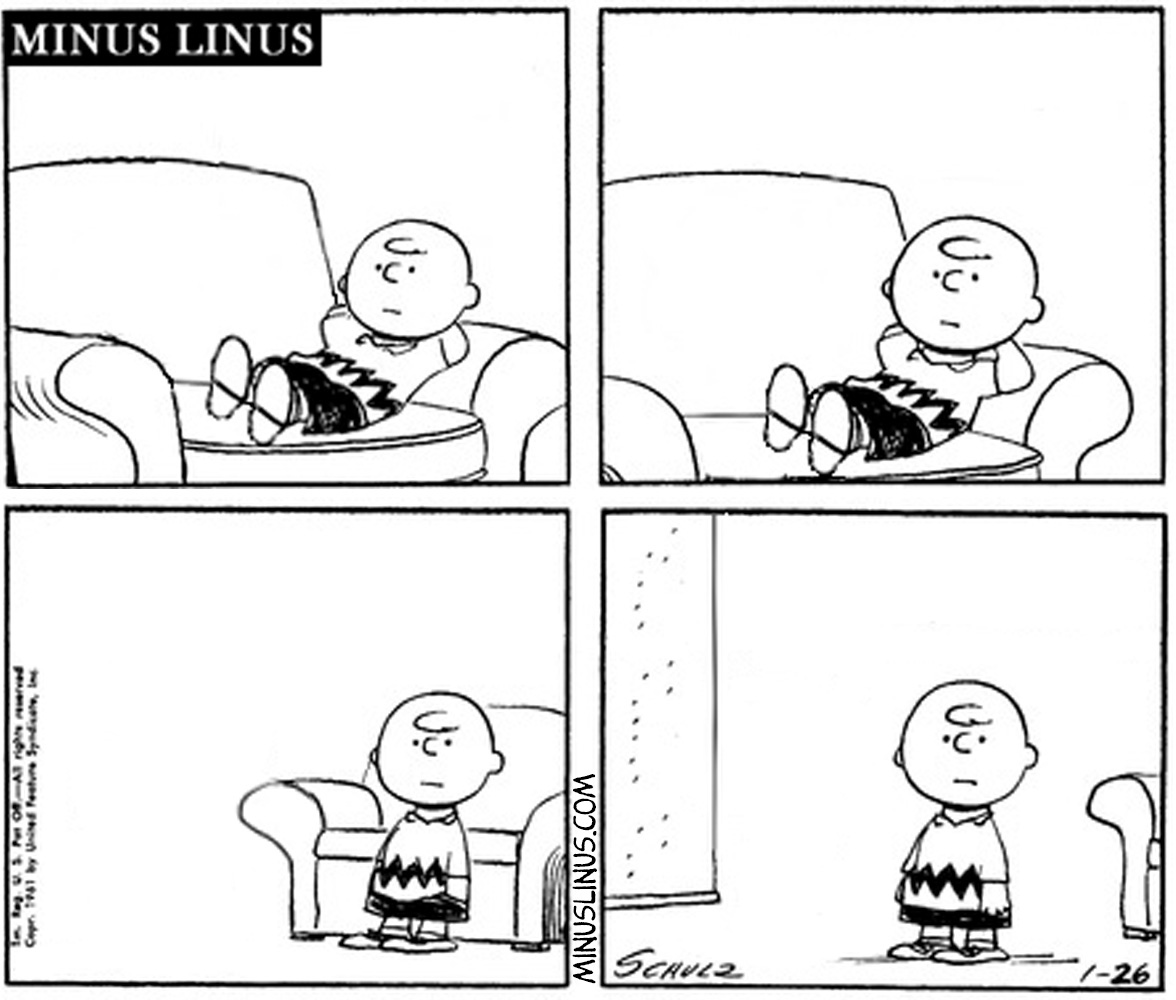 Charlie Brown Gets Up From the Chair