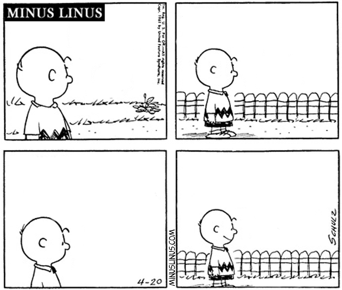 Charlie Brown Turns His Head and Smiles…