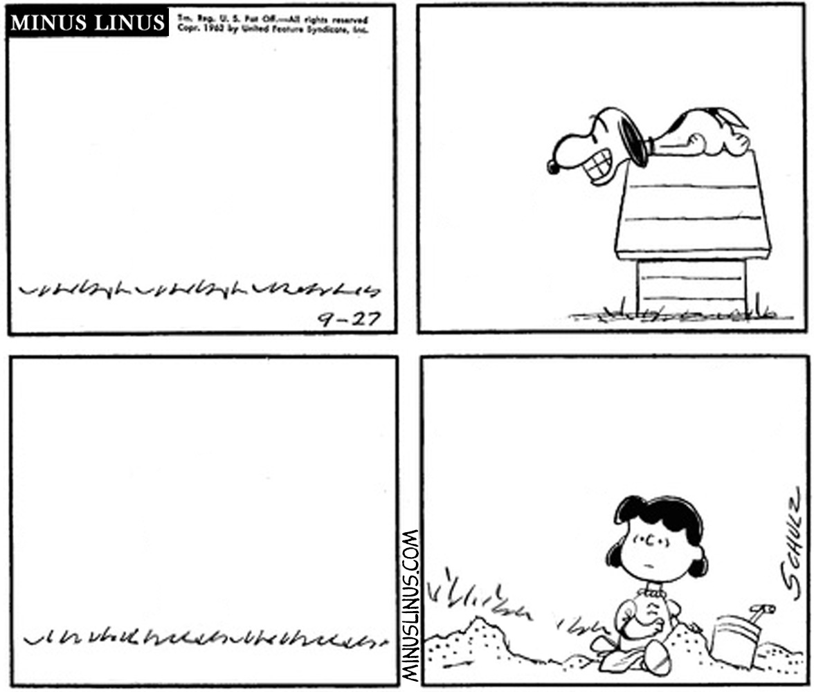 Ever wonder what the Peanuts characters do when no one’s watching?  Yeah, me neither.