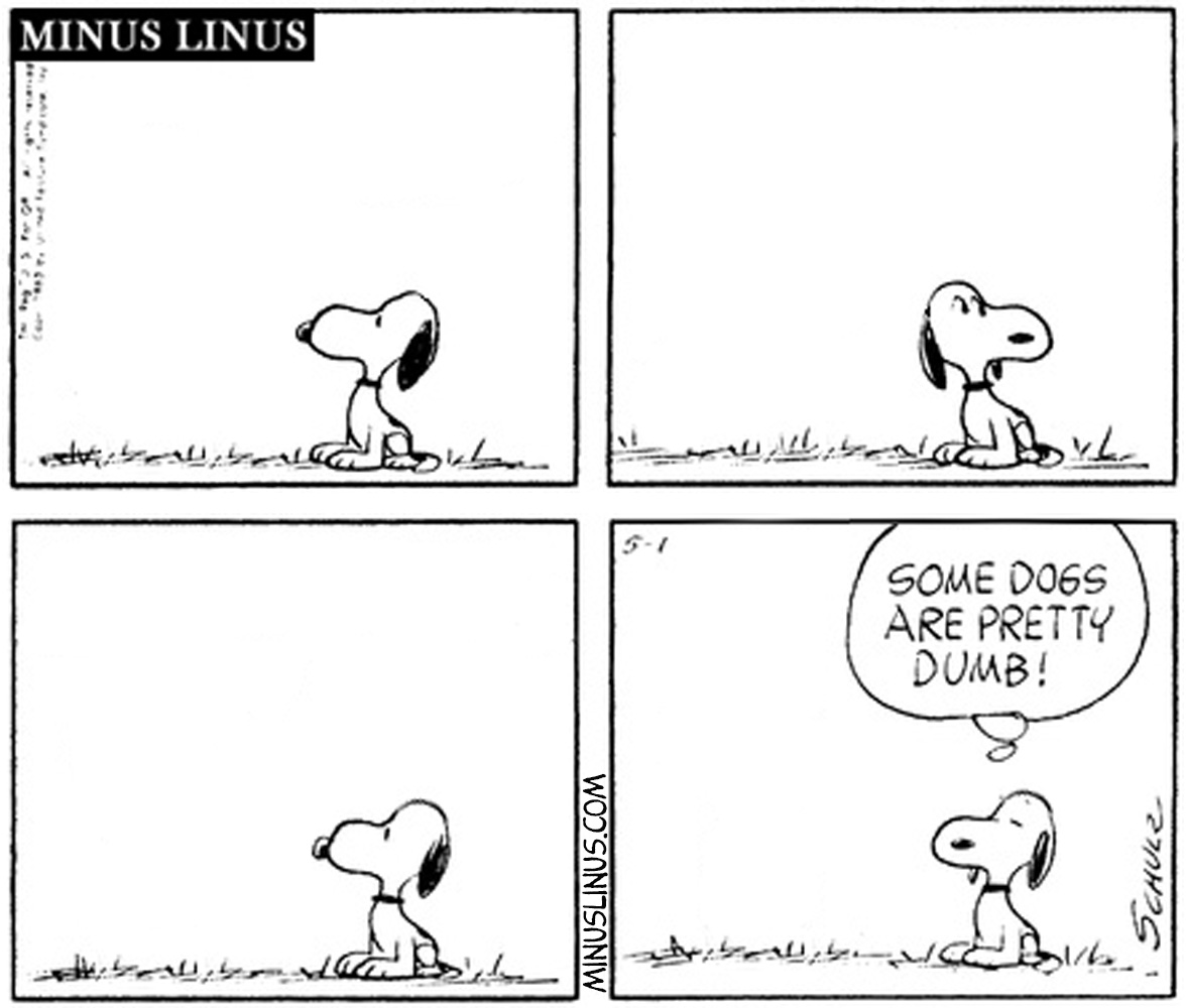 Hmm… pretty random, Snoopy!