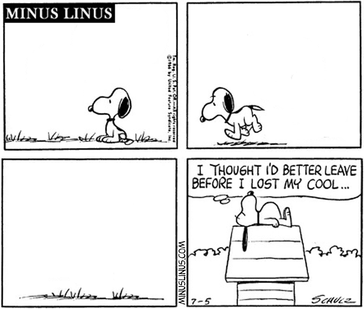 Grass always makes me angry too, Snoopy…
