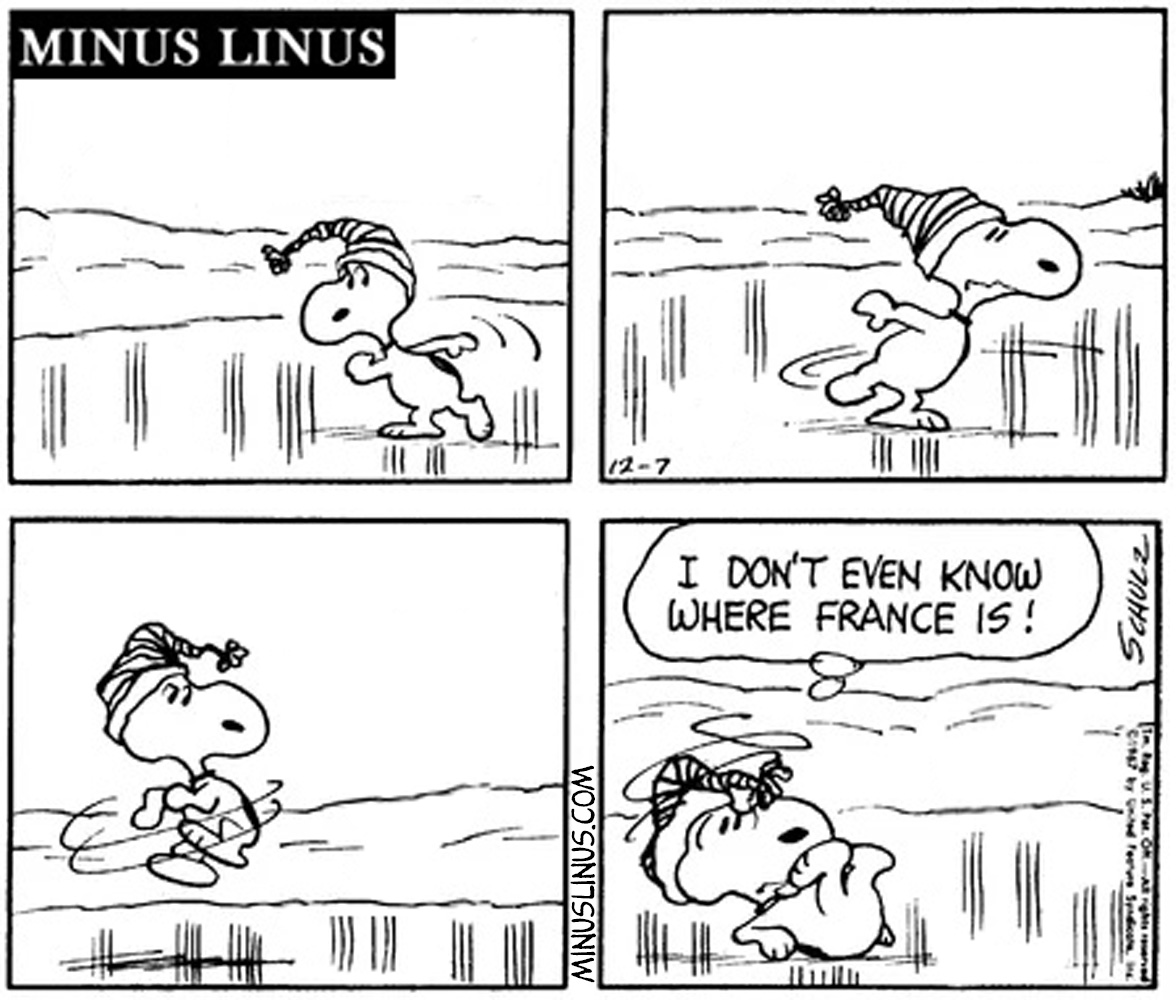 I don’t think that made you fall, though, Snoopy…